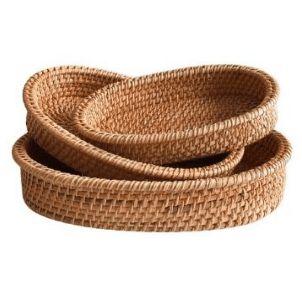 Cesto Artesanal em Rattan Manila - Kasamô