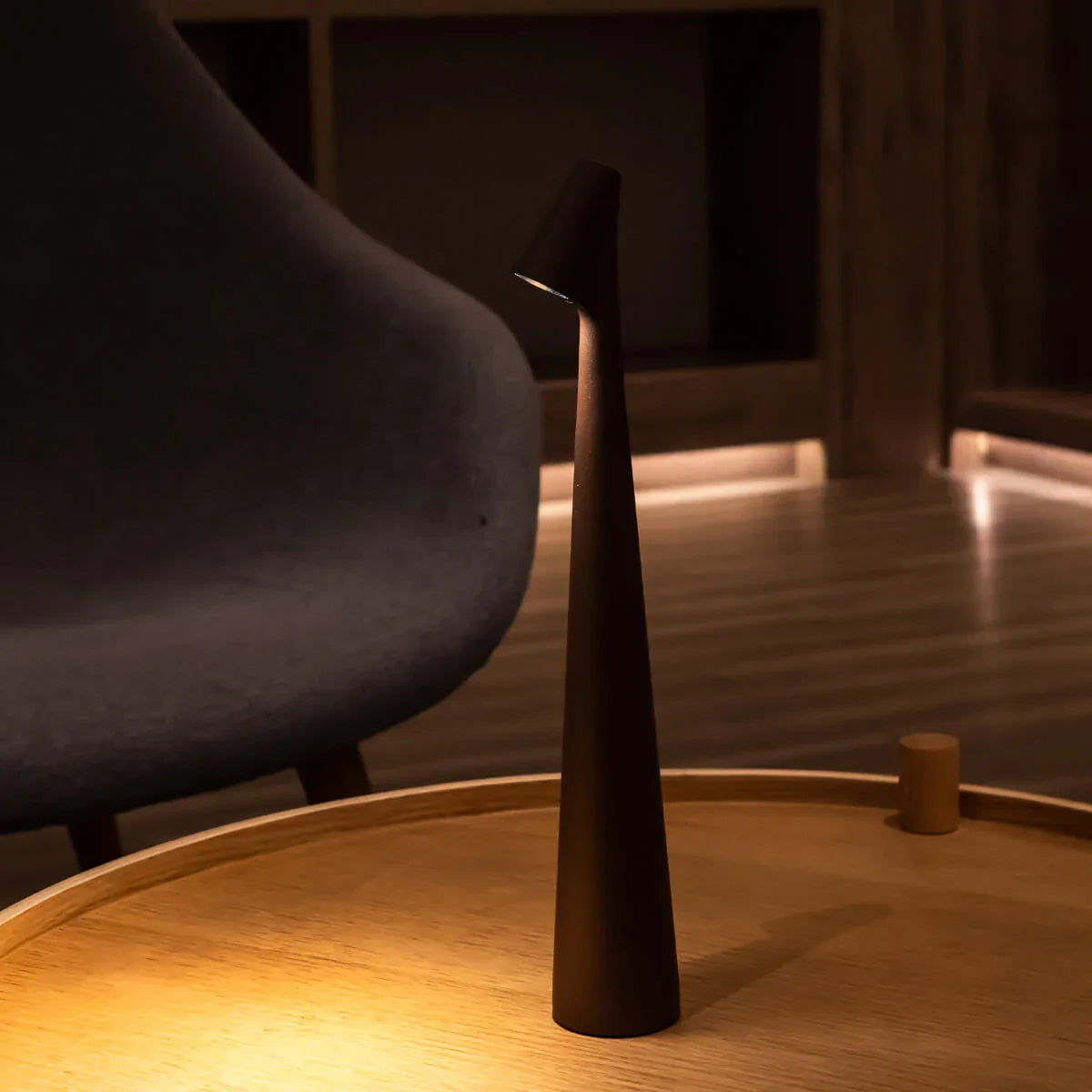 Luminária de Mesa Sem Fio Recarregável Artesanato Estilo Africano