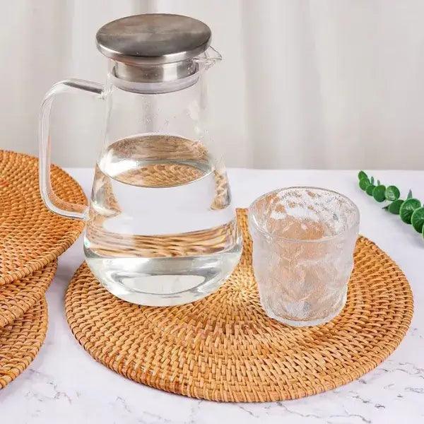 Suporte para Mesa Artesanal em Rattan de 6 peças + Suporte - Kasamô