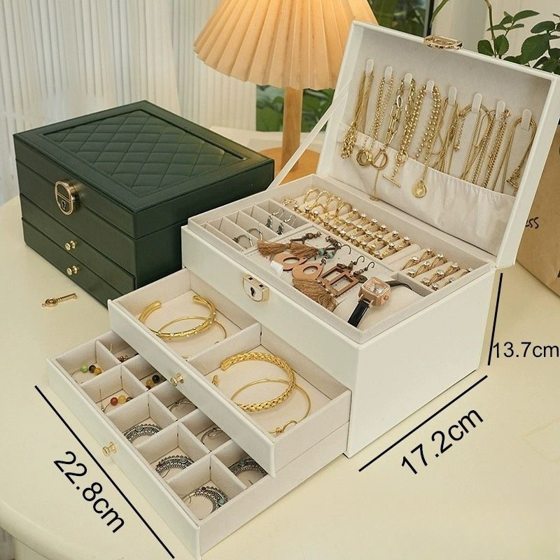 Caixa organizadora de joias 3 Camadas