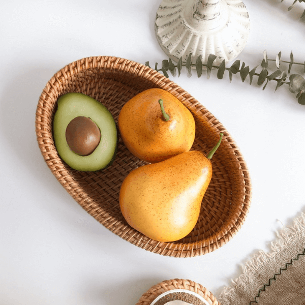 Cesto Artesanal em Rattan Manila - Kasamô