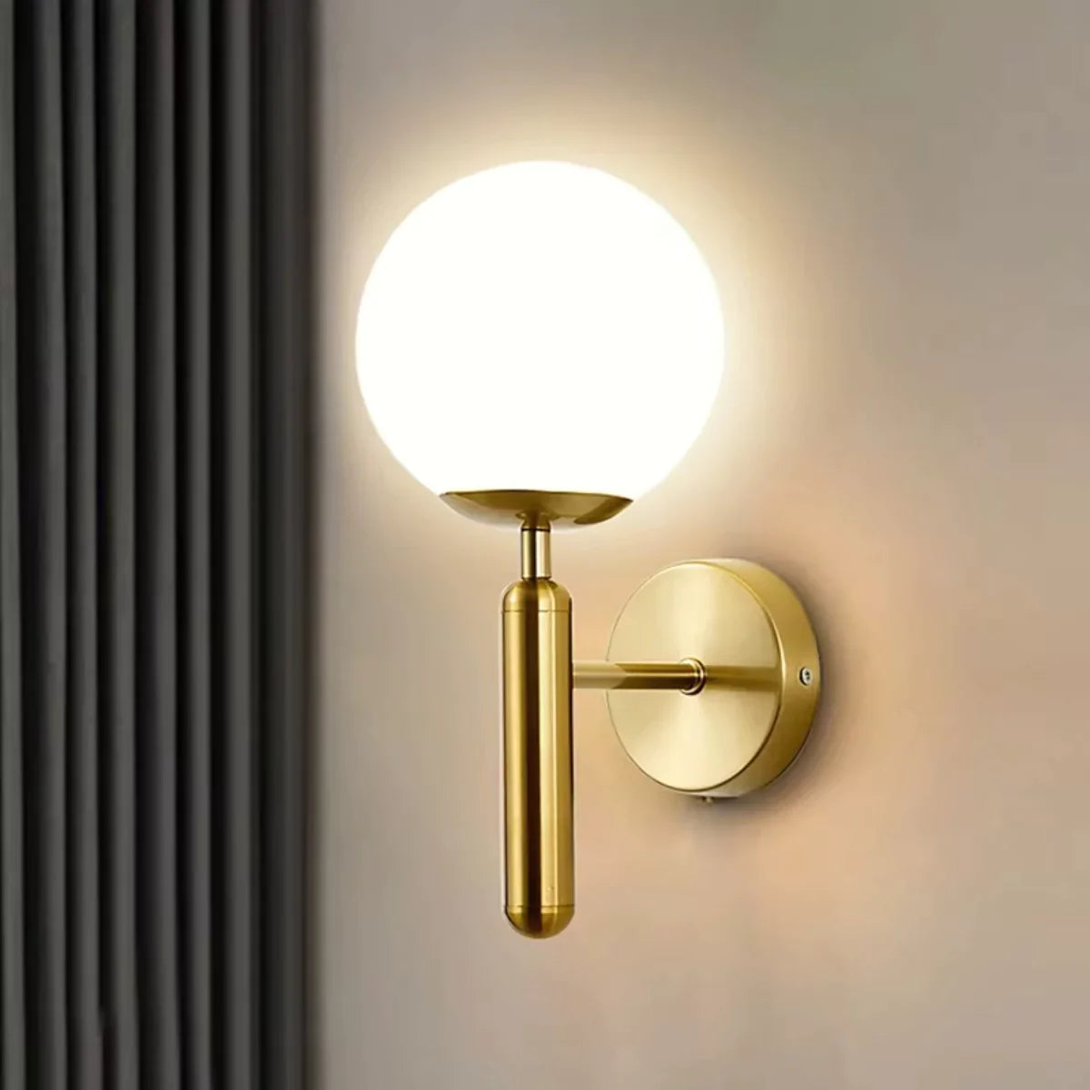 Arandela de Parede Interna Circular Moderna para Quarto