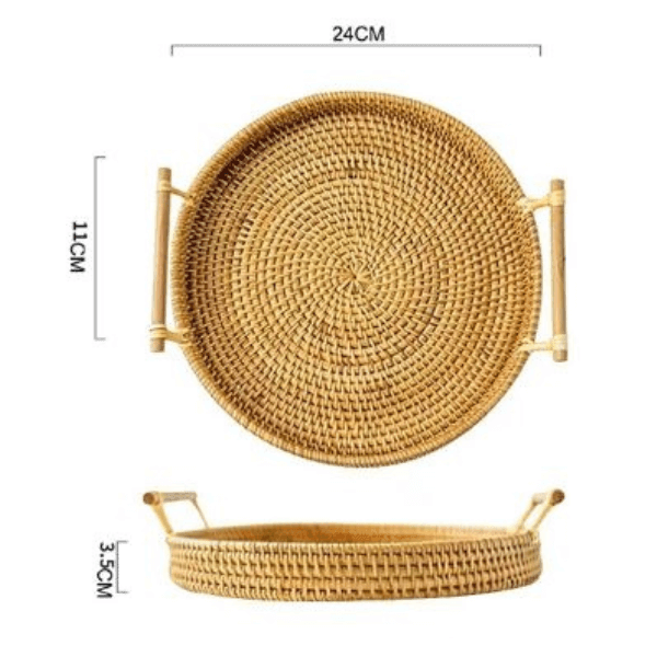 Bandeja Artesanal em Rattan Dhaka - Kasamô