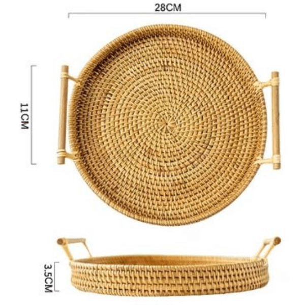 Bandeja Artesanal em Rattan Dhaka - Kasamô