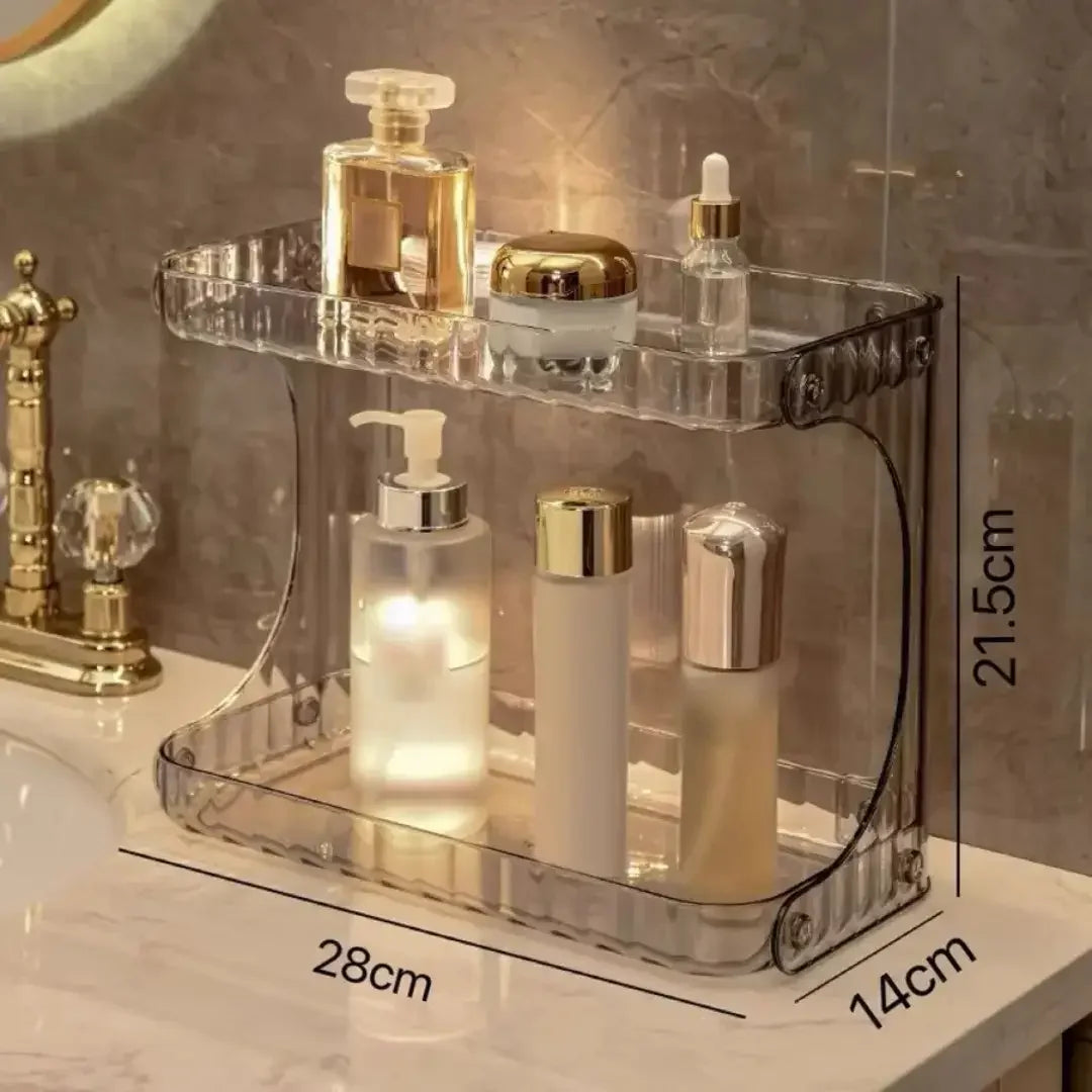 Organizador Multiuso de Acrílico com 2 Andares