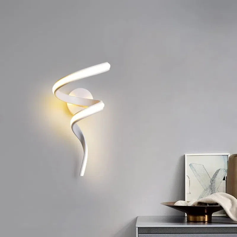 Arandela Moderna Espiral Led - Decoração para Quarto e Sala-Kasamô