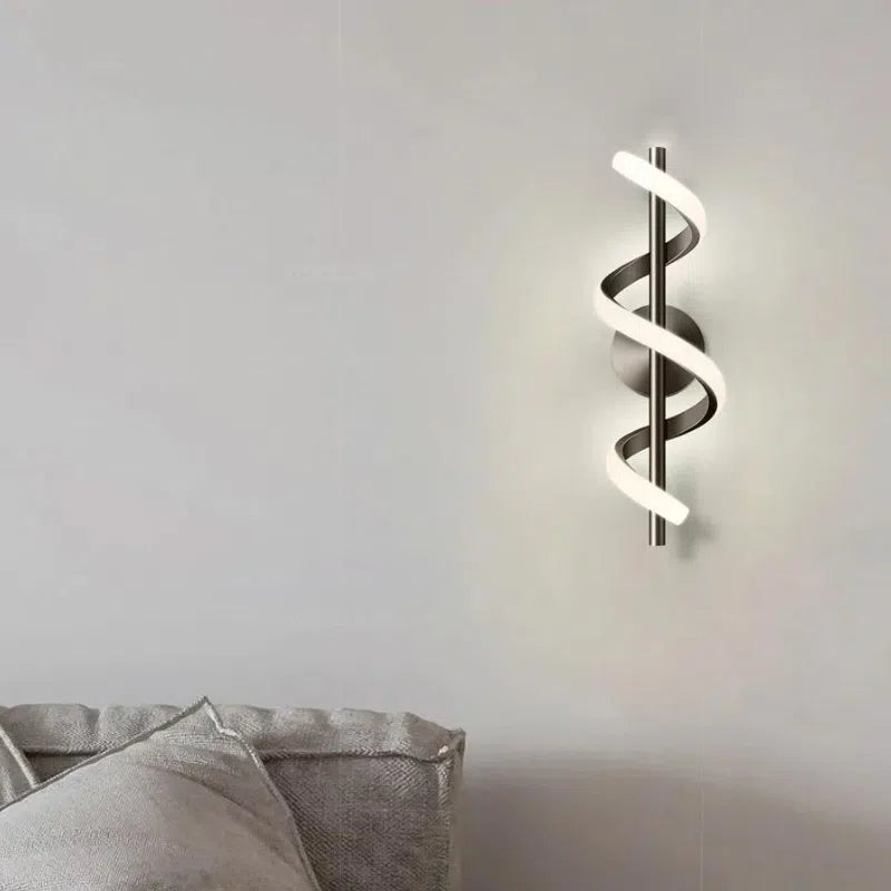 Arandela Moderna Espiral Led - Decoração para Quarto e Sala-Kasamô