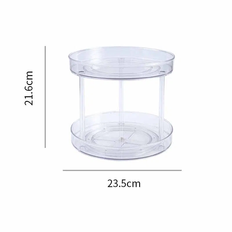 Bandeja Giratória em Acrílico - Modelo de 1 ou 2 Andares-Kasamô
