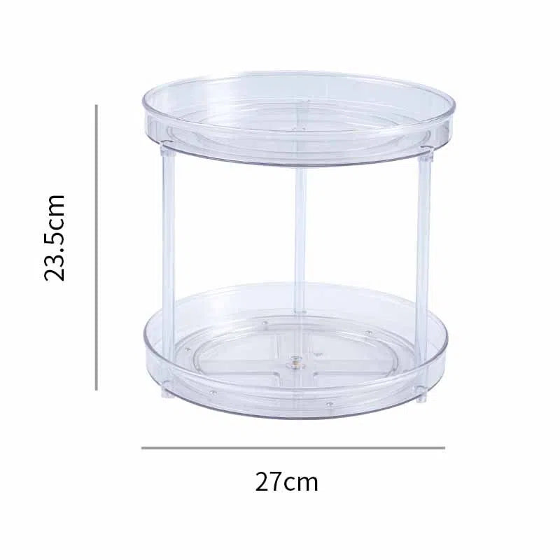 Bandeja Giratória em Acrílico - Modelo de 1 ou 2 Andares-Kasamô