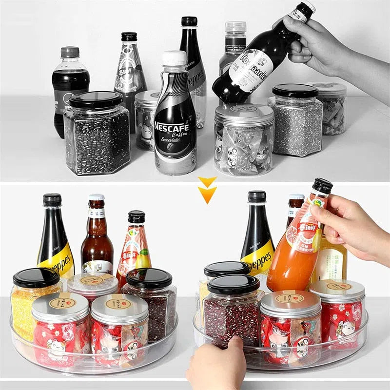 Bandeja Giratória em Acrílico - Modelo de 1 ou 2 Andares-Kasamô