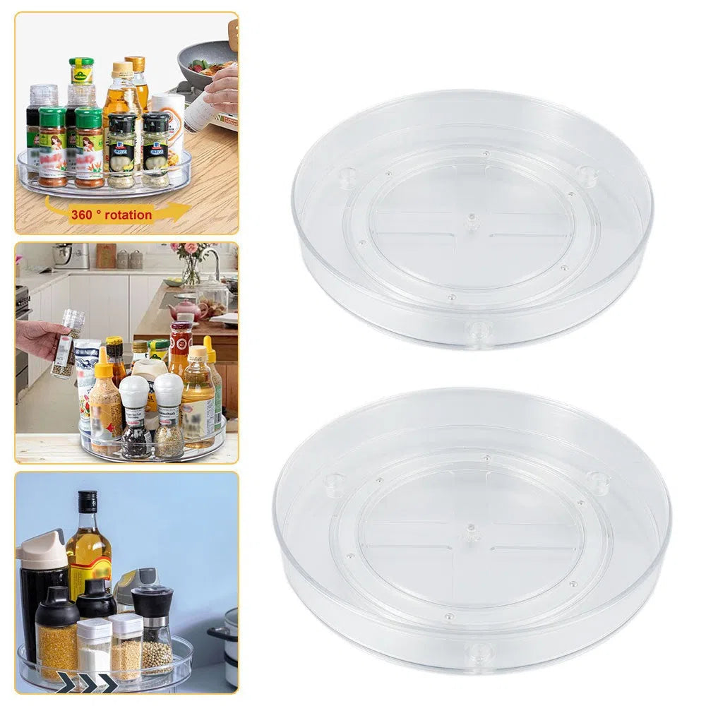 Bandeja Giratória em Acrílico - Modelo de 1 ou 2 Andares-Kasamô