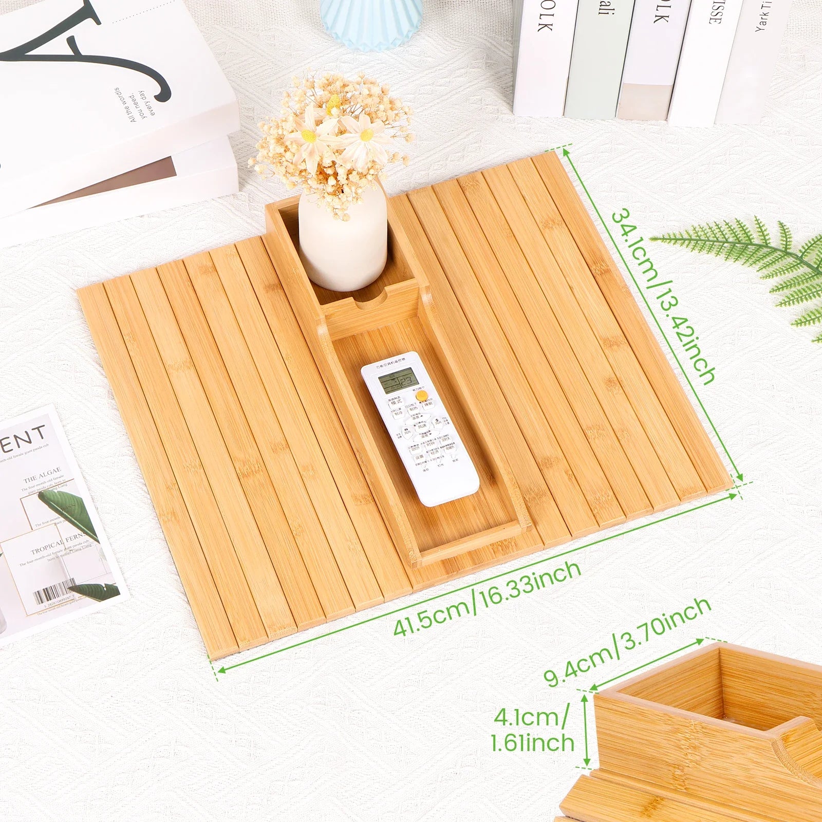 Bandeja Lateral Dobrável para Sofá em Bambu-Kasamô