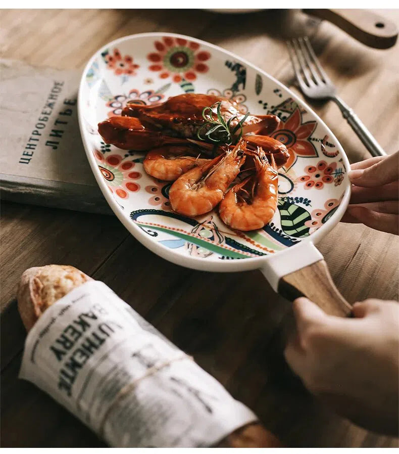 Bandeja em Cerâmica Estilo Japonês-Kasamô