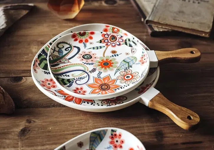 Bandeja em Cerâmica Estilo Japonês-Kasamô