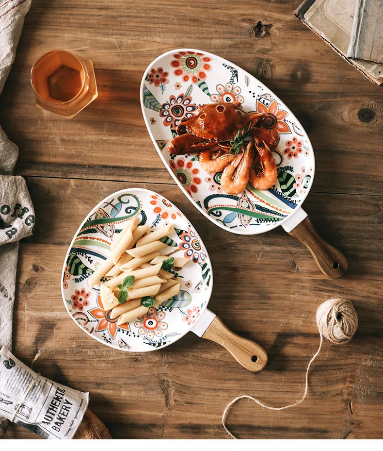 Bandeja em Cerâmica Estilo Japonês-Kasamô