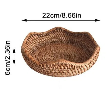 Bandeja em Rattan - Rentagular ou Redonda-Kasamô