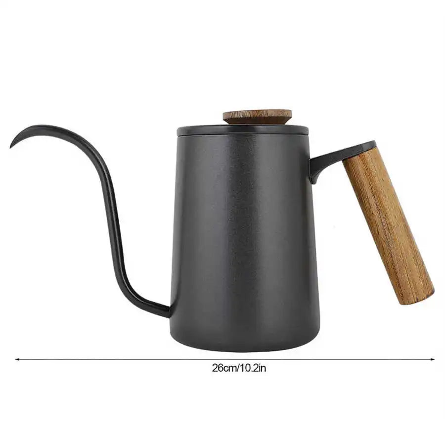 Bule Bico Fino Longo em Aço Inox Linha Color - 350ml ou 600ml - Azul Marinho, Preto e Branco-Kasamô