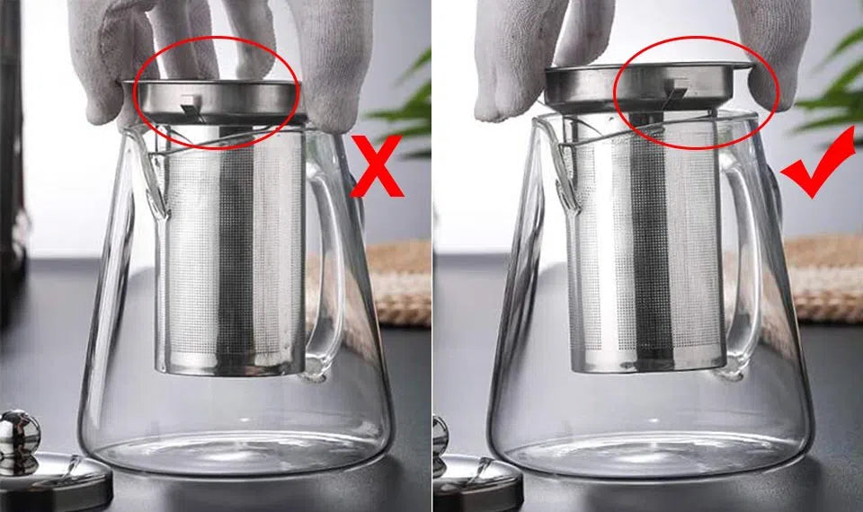 Bule Para Chá Em Vidro Com Infusor De Aço Inox-Kasamô