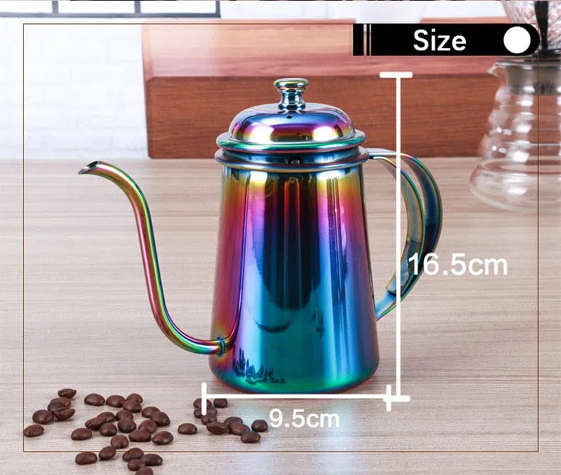 Bule com Bico Fino em Aço Inox - Coleção Rainbow-Kasamô