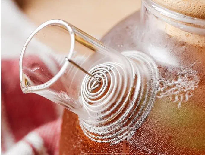 Bule em Vidro de Borossolicato e Tampa de Bambu-Kasamô