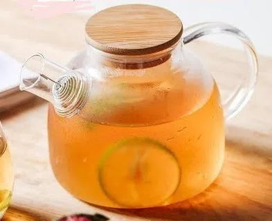 Bule em Vidro de Borossolicato e Tampa de Bambu-Kasamô