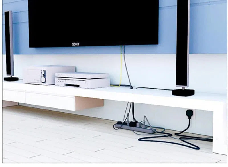 Caixa Organizadora de Fios Black & White com Tampa de Bambu-Kasamô