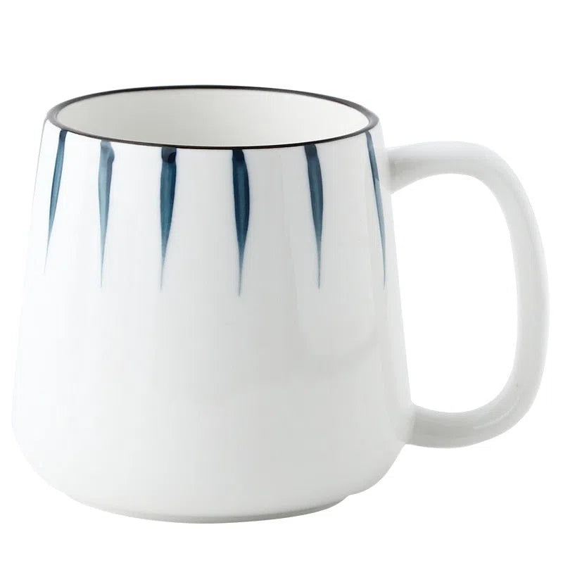 Caneca em Cerâmica Estilo Japonês Pintada a Mão - 500ml-Kasamô