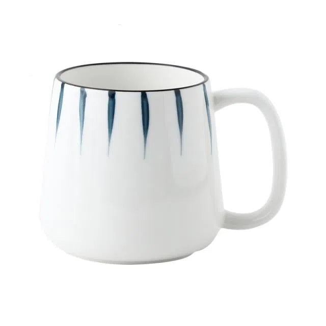 Caneca em Cerâmica Estilo Japonês Pintada a Mão - 500ml-Kasamô