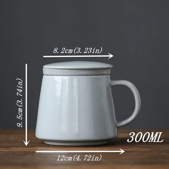 Caneca em Cerâmica com Filtro Infusor e Tampa-Kasamô