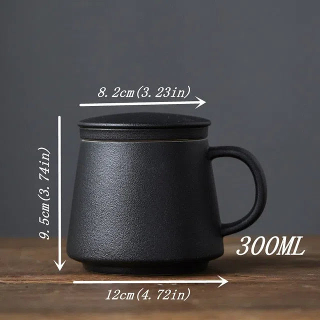 Caneca em Cerâmica com Filtro Infusor e Tampa-Kasamô