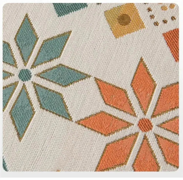 Capa de Sofá Decorativa Boho 100% Poliéster com Estampa Étnica e Franjas