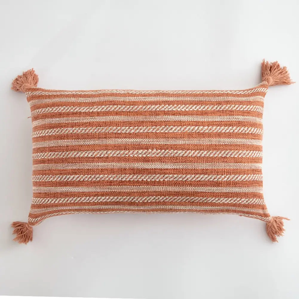Capa de almofada Decorativa em Linho com Borlas