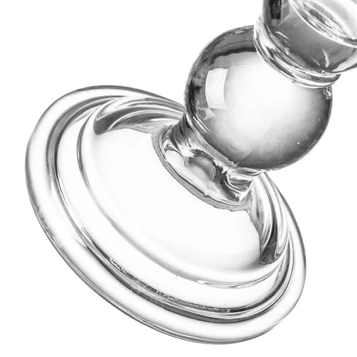 Castiçal Pilar em Vidro Transparente-Kasamô