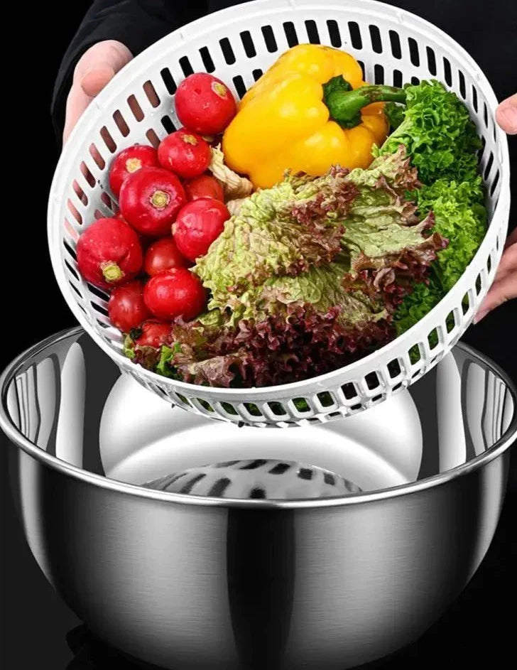 Centrifuga de Salada com Bowl de Aço Inox-Kasamô