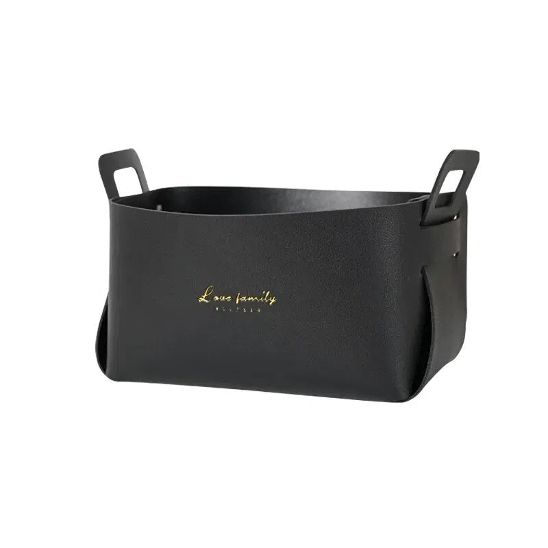 Cesta Organizadora Minimalista em Couro-Kasamô