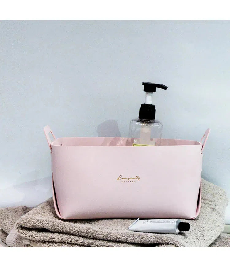 Cesta Organizadora Minimalista em Couro-Kasamô