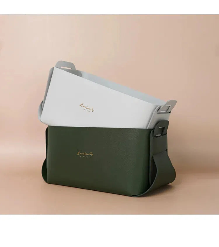 Cesta Organizadora Minimalista em Couro-Kasamô