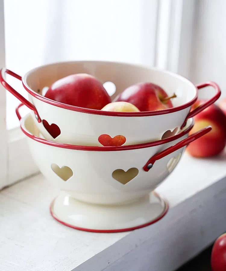 Cesta de Metal com Corações Vazados-Kasamô