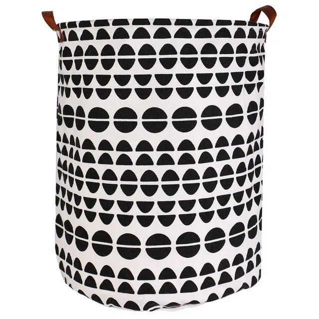 Cesto Organizador Dobrável com Alças em Couro-Kasamô