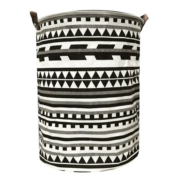 Cesto Organizador Dobrável com Alças em Couro-Kasamô