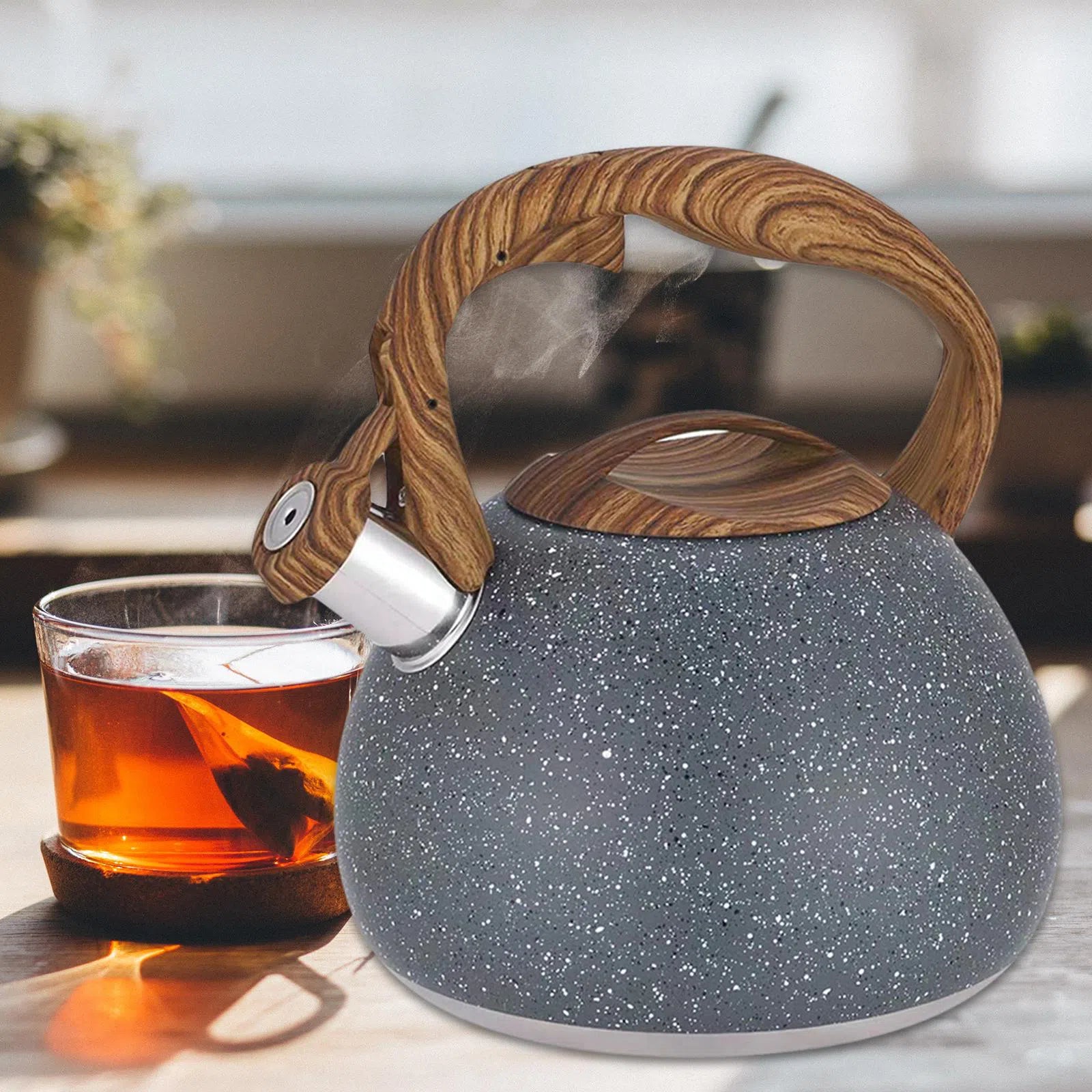 Chaleira Vintage em Aço Inox - 3 Litros-Kasamô