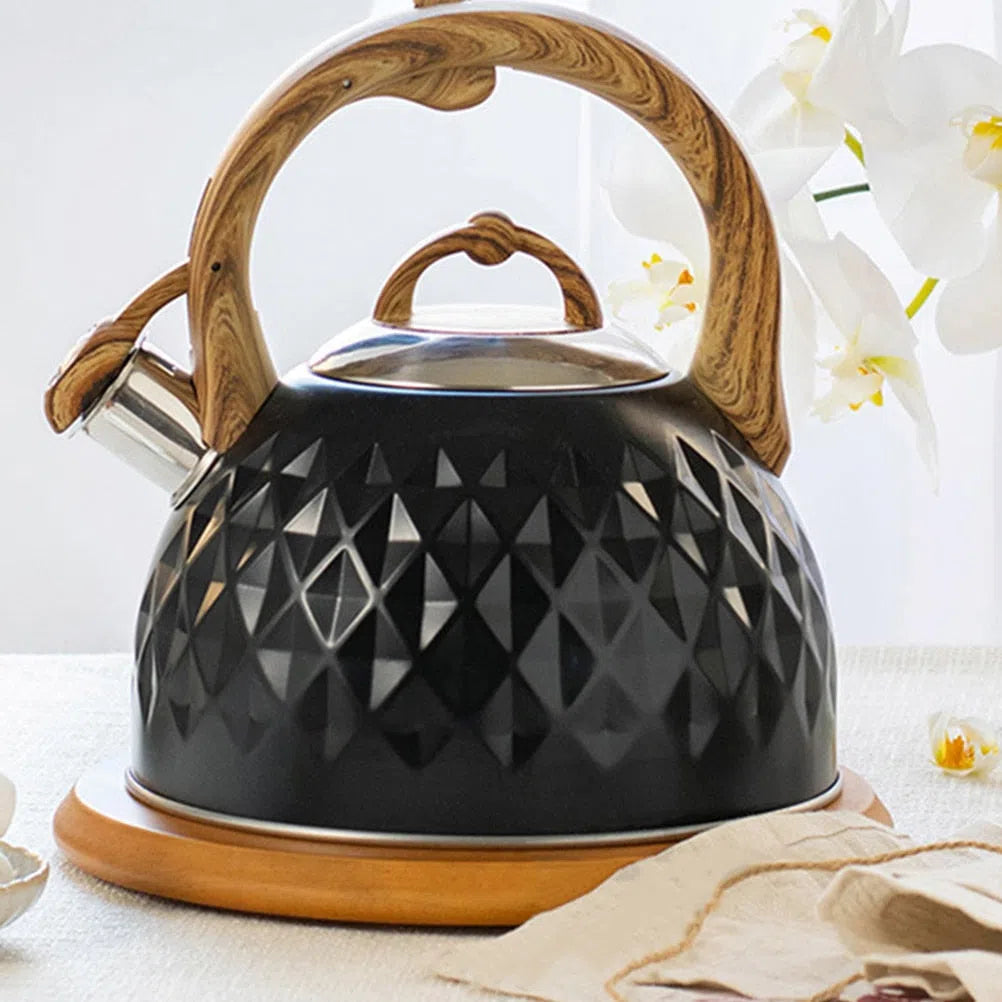 Chaleira em Aço Inox Geométrica Black - 3 Litros-Kasamô