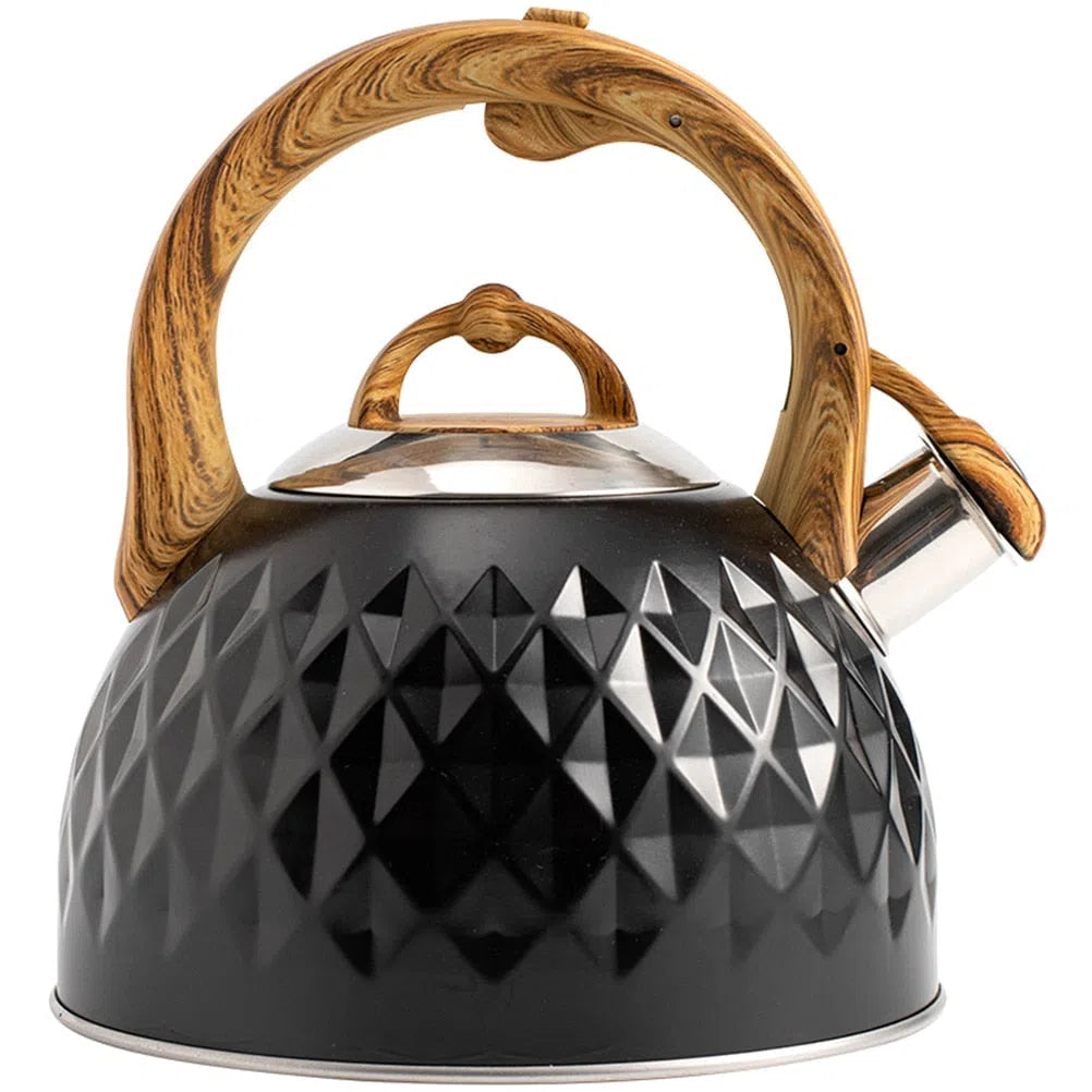Chaleira em Aço Inox Geométrica Black - 3 Litros-Kasamô
