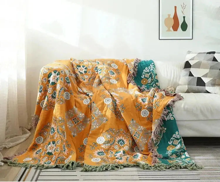 Cobertor de Algodão Boêmio Boho