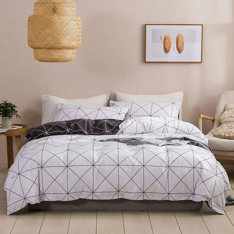 Conjunto De Cama Com Estampa Geométrica-Kasamô