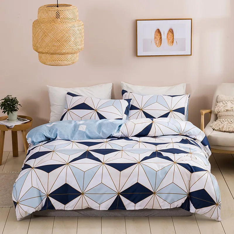 Conjunto De Cama Com Estampa Geométrica-Kasamô