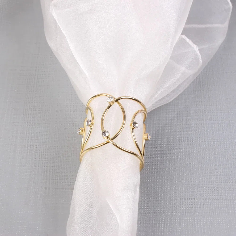 Conjunto Elo de Anéis para Guardanapo em Aço Inox - 6 Peças-Kasamô