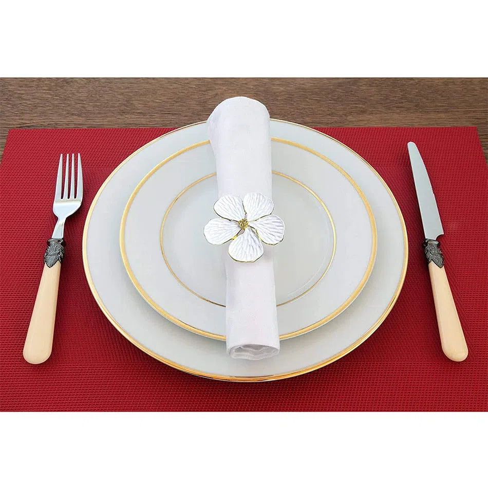 Conjunto Flor de Anéis para Guardanapo - 6 Peças-Kasamô
