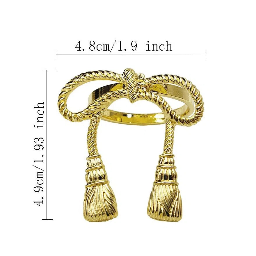Conjunto Laço de Anéis para Guardanapo - 6 Peças-Kasamô