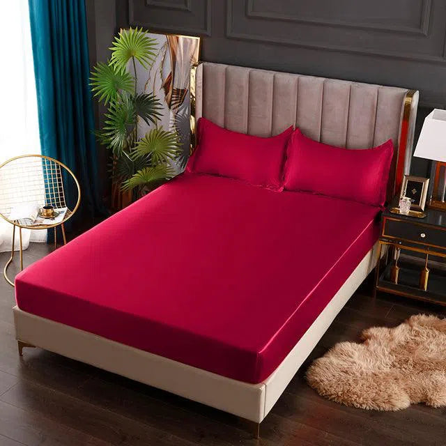 Conjunto Sleep Luxury™ / Jogo de Lençol em Seda Cetim + Fronhas-Kasamô